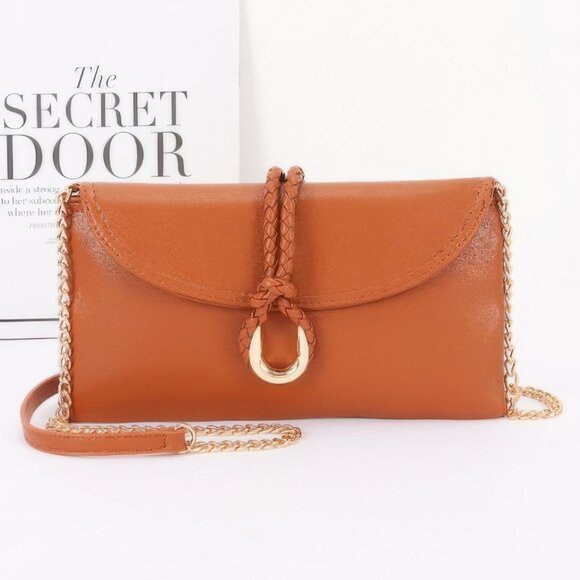 Vegan Leather Envelope Clutch Bag